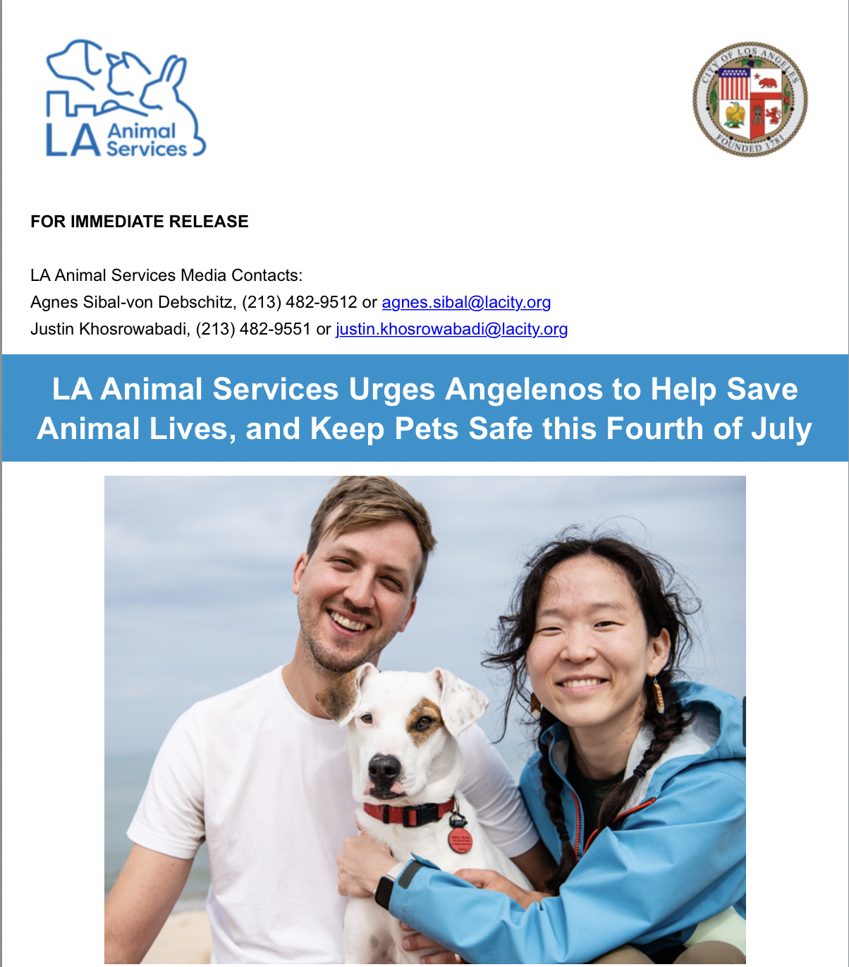 Keep Animals Safe this 4th of July